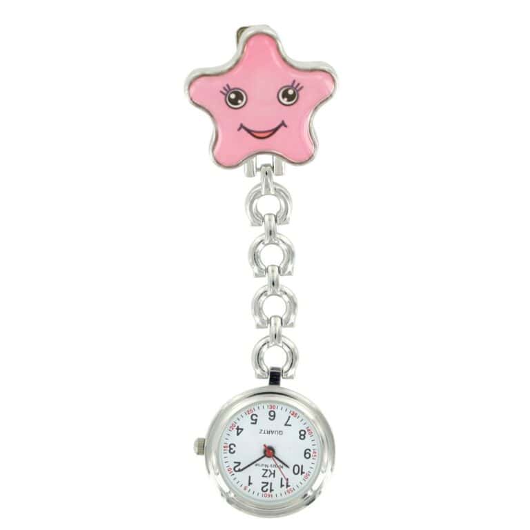 Jolie Montre Infirmière Etoile Métal Rose KRAZY