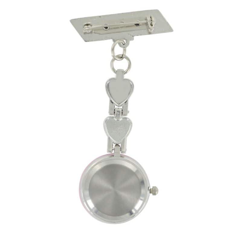 Montre Infirmière Coeur en Métal Blanc KRAZY
