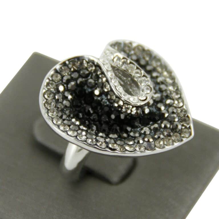 Bague Femme Feuille Strass DAPHNEE