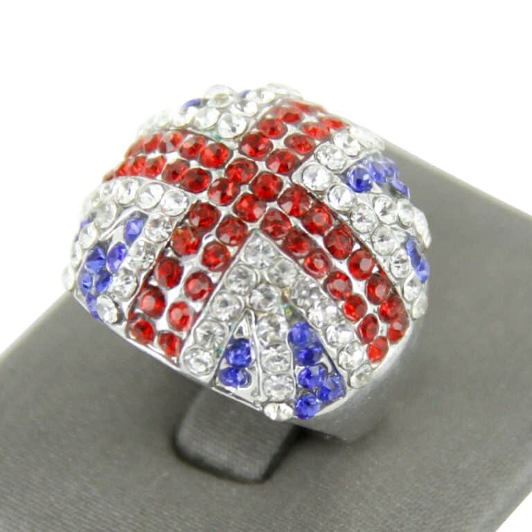 Bague Union Jack Argent Femme DAPHNEE