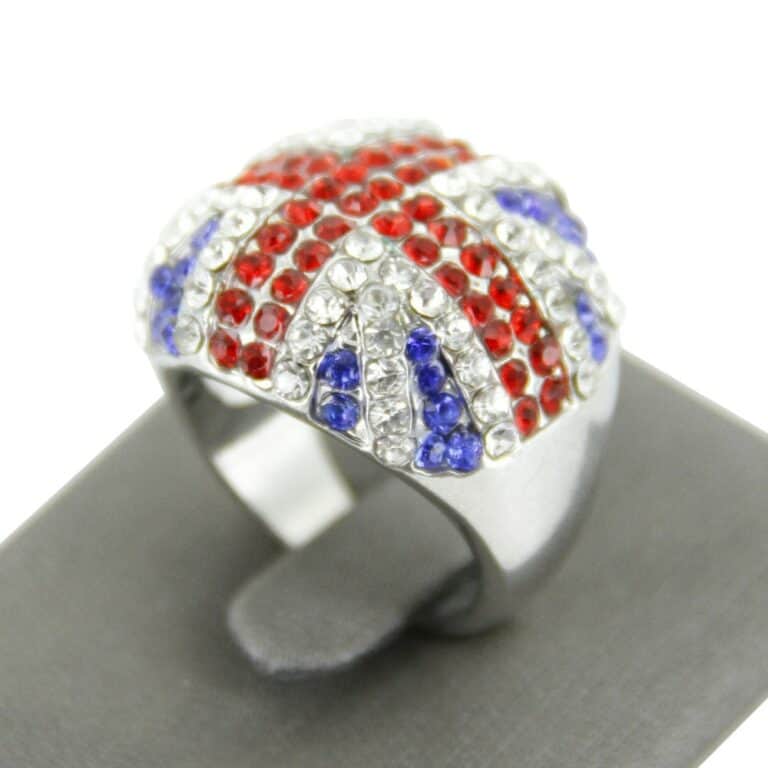 Bague Union Jack Argent Femme DAPHNEE