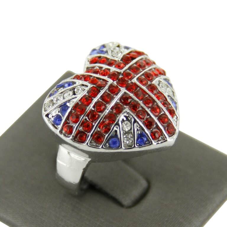 Bague Union Jack Argent Femme DAPHNEE