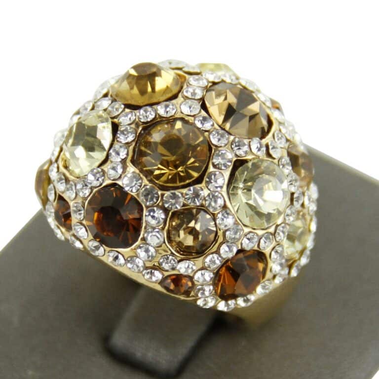 Bague Femme Doré Strass DAPHNEE