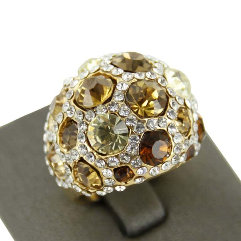 Bague Femme Doré Strass DAPHNEE