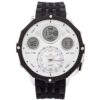 Coffret Montre Homme Silicone XL Dual-Time Noir GIORGIO