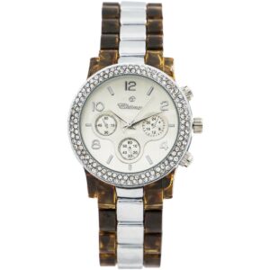 Montre Femme Ecailles Tortue Strass CHTIME