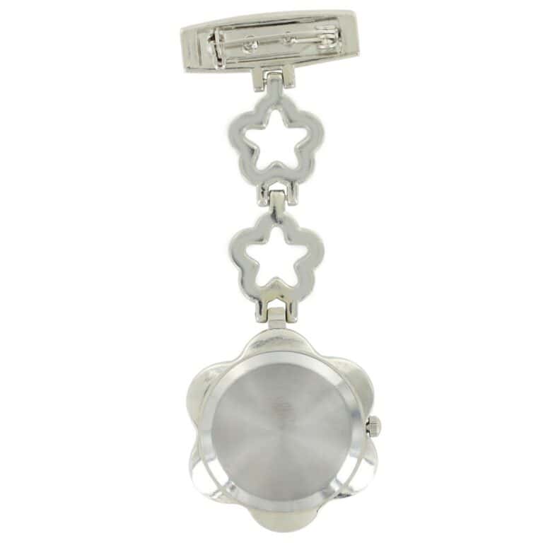 Montre Infirmière Métal Strass Fleur KRAZY