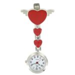 Montre Infirmière Métal Cœur Rouge KRAZY