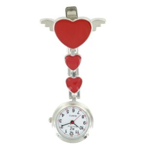 Montre Infirmière Métal Cœur Rouge KRAZY