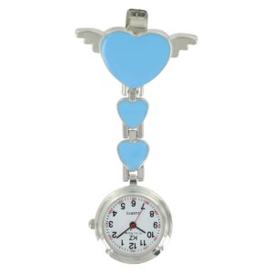 Montre Infirmière Métal Cœur Bleu KRAZY