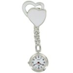 Montre Infirmière Métal Cœur Blanc KRAZY