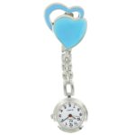 Montre Infirmière en Métal Cœur Bleu KRAZY