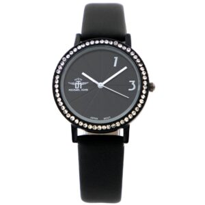 Montre Femme Noir Strass M. JOHN