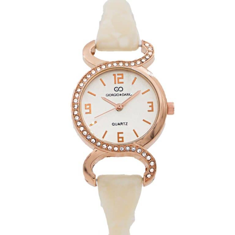Coffret Montre Femme Métal Rose Crème GIORGIO