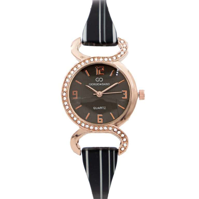 Coffret Montre Femme Métal Rose Bleu GIORGIO