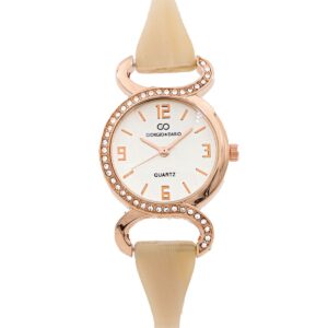 Coffret Montre Femme Métal Rose Beige GIORGIO