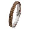 Bracelet Métal Femme Strass Bruns