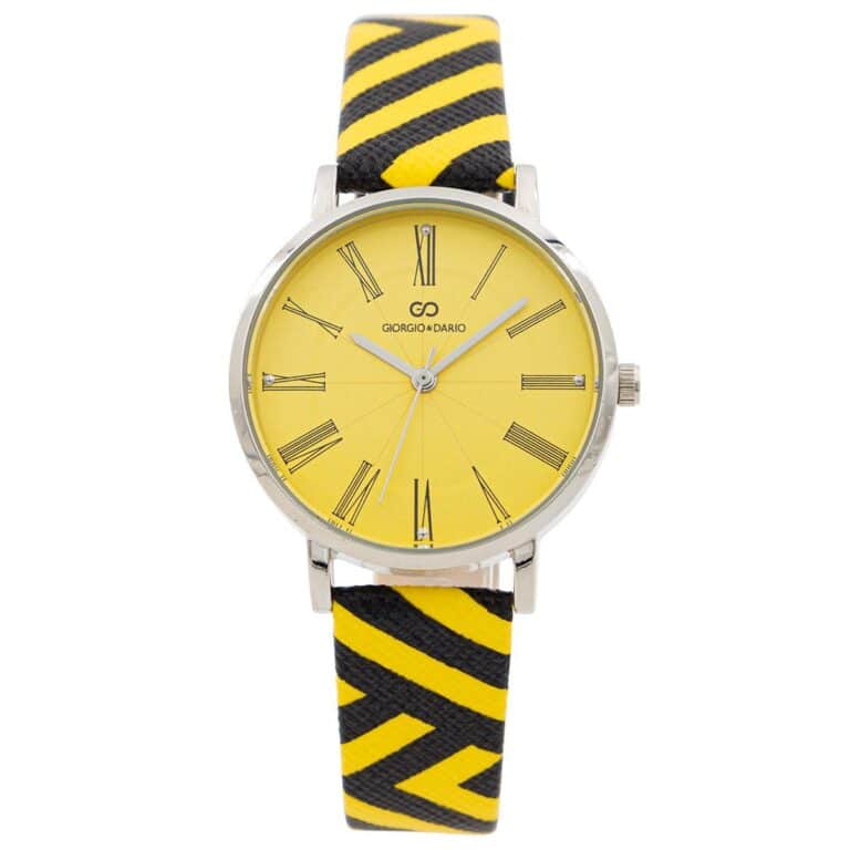 Montre de Femme Zébrée Noir Jaune GIORGIO