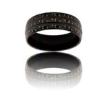Bague Acier Couleur Noir Homme TRIBALA