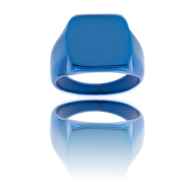 Chevalière en Acier Bleu Homme ENIGMA