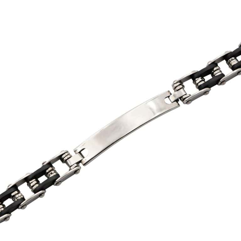 Gourmette Originale Homme Acier Caoutchouc