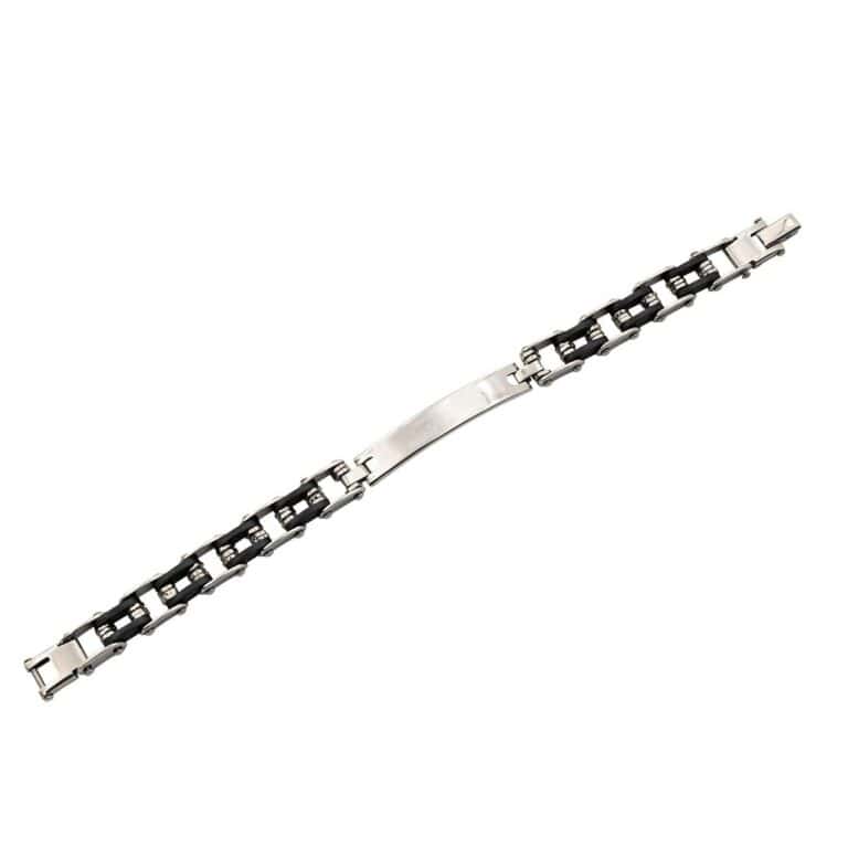 Gourmette Originale Homme Acier Caoutchouc