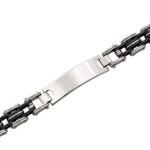 Gourmette d' Homme Acier Caoutchouc