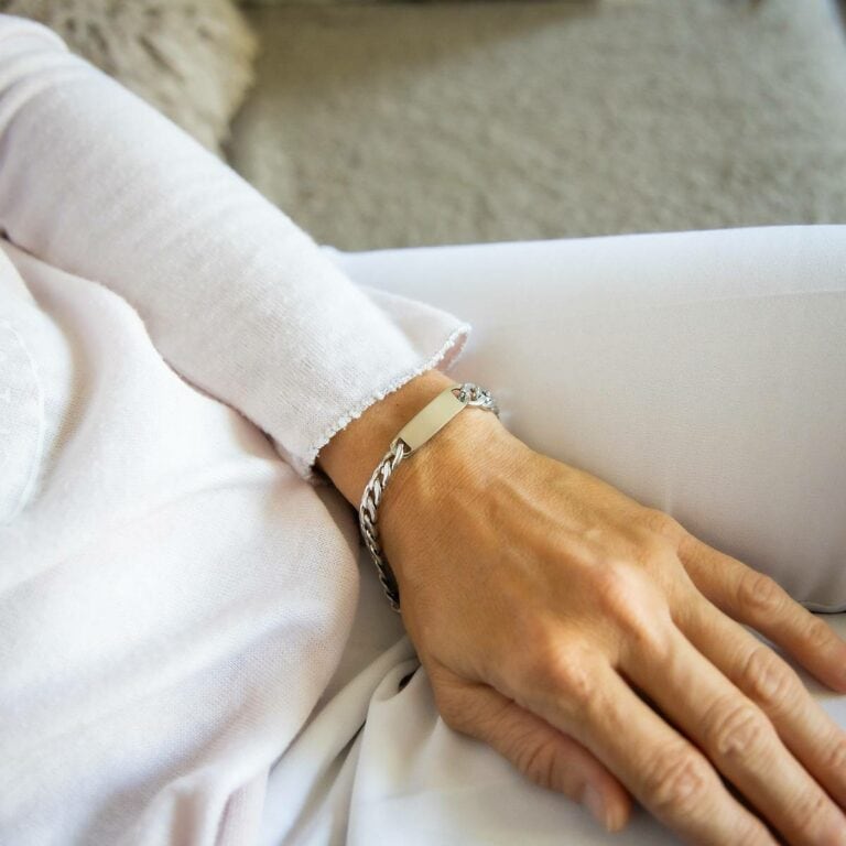 Gourmette Bracelet Acier pour Femme