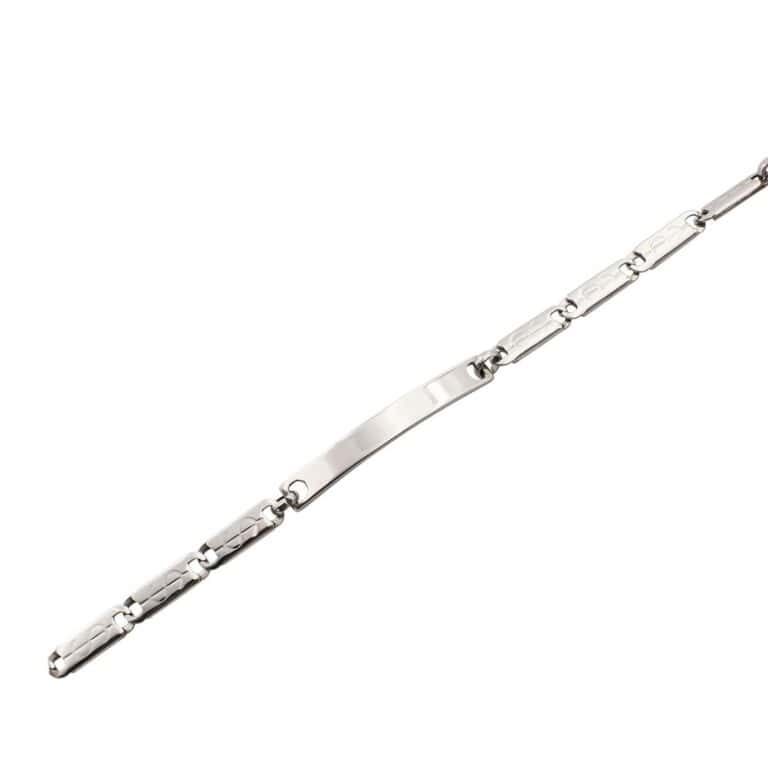 Très Belle Gourmette Bracelet Acier Femme