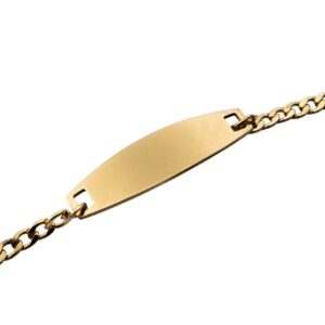 Jolie Gourmette Bracelet Acier Doré Femme