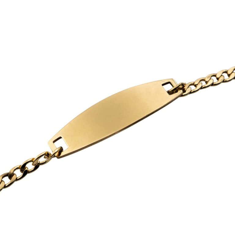 Jolie Gourmette Bracelet Acier Doré Femme