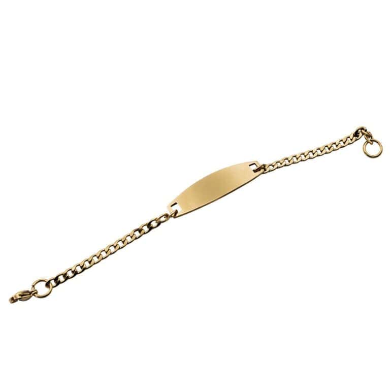 Jolie Gourmette Bracelet Acier Doré Femme