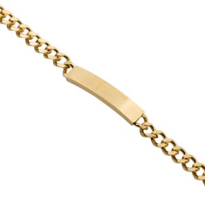 Magnifique Gourmette Bracelet Femme Acier Doré