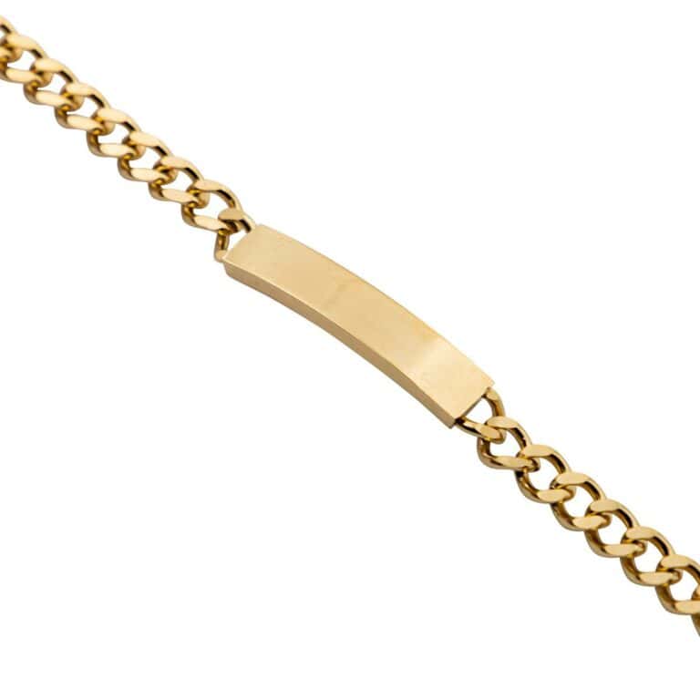 Magnifique Gourmette Bracelet Femme Acier Doré