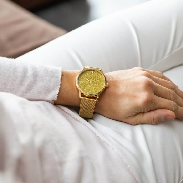 Coffret Montre Femme Métal Doré GIORGIO