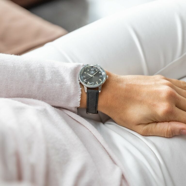 Montre Femme Gris Strass M. JOHN