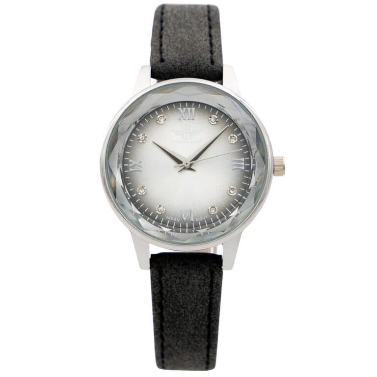 Montre Femme Gris Strass M. JOHN