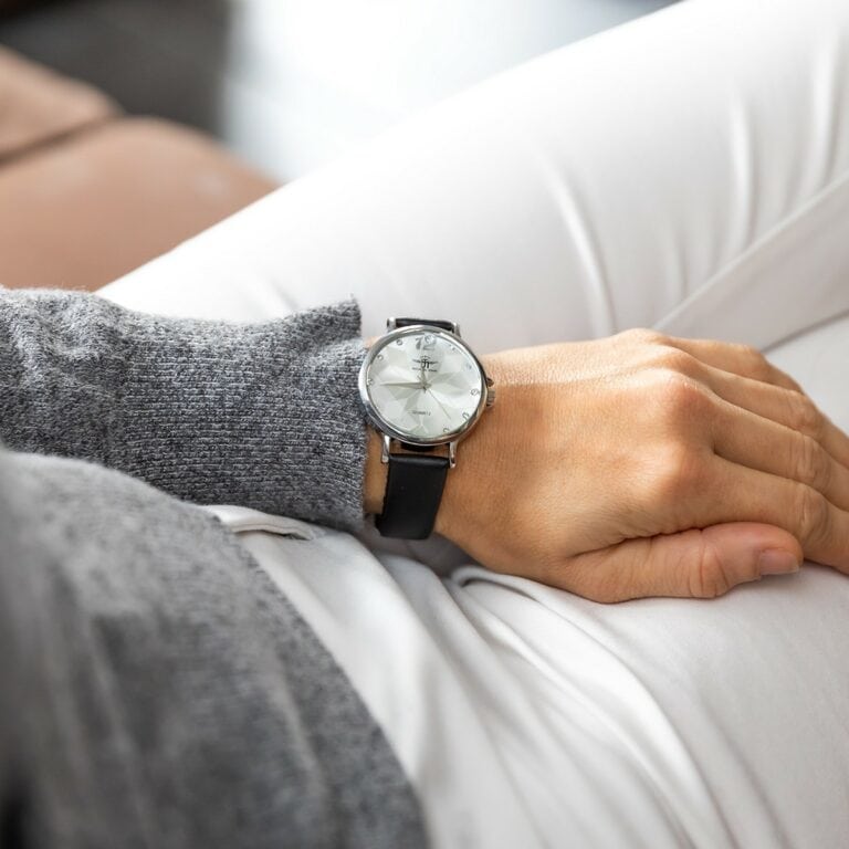 Montre Femme Noir Strass M. JOHN