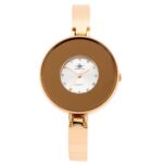 Montre Femme Métal Rosé Strass M. JOHN