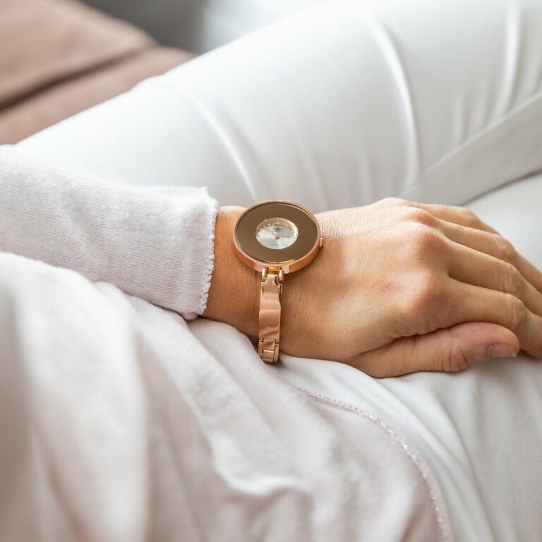 Montre Femme Métal Rosé Strass M. JOHN