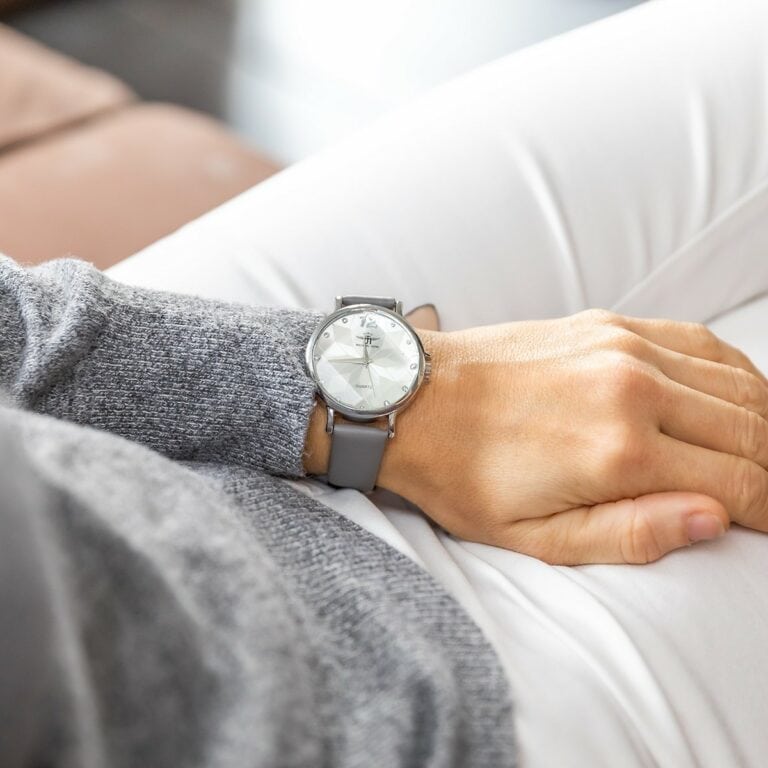 Montre Femme Gris Strass M. JOHN