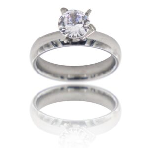 Bague Femme Acier Solitaire DIAMELA