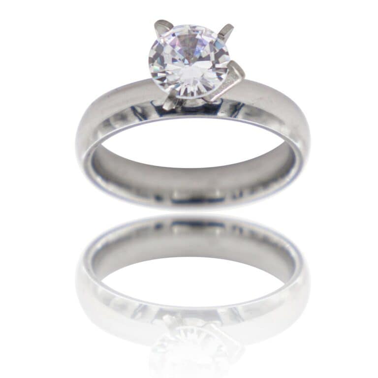 Bague Femme Acier Solitaire DIAMELA