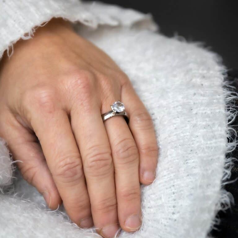 Bague Femme Acier Solitaire DIAMELA