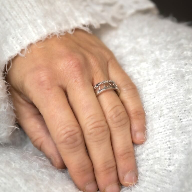 Coffret Bague Femme Rhodium COEURA