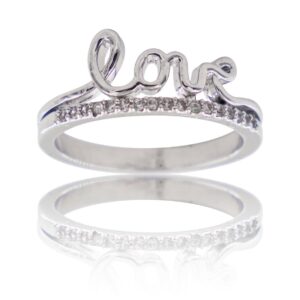 Coffret Bague Femme Rhodium Cœur LOVA