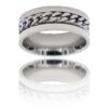 Bague Anneau Homme Acier CHAINA