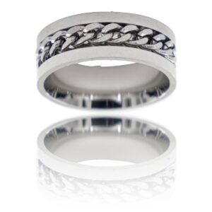 Bague Anneau Homme Acier CHAINA