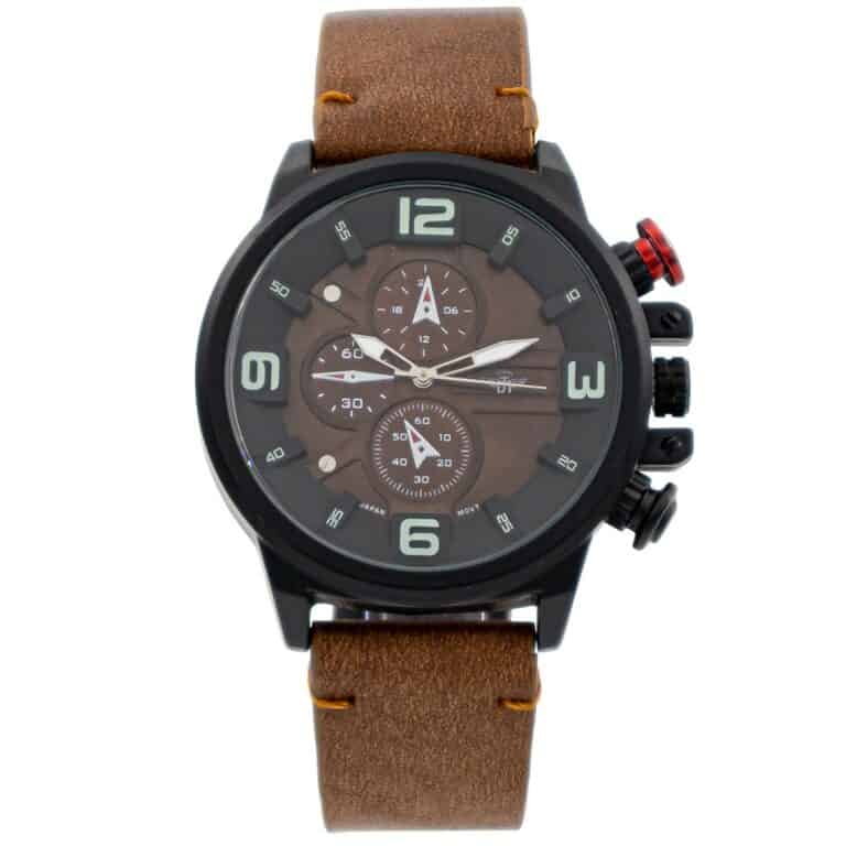 Jolie Montre Homme Marron M. JOHN