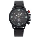Belle Montre Homme Noir M. JOHN